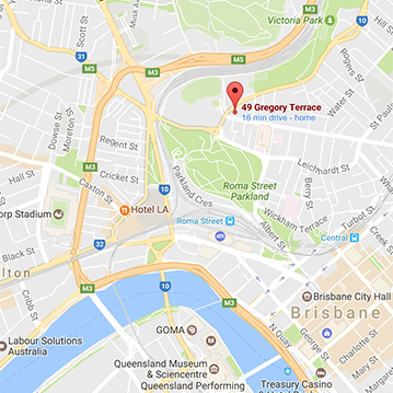 Map to Brisbane